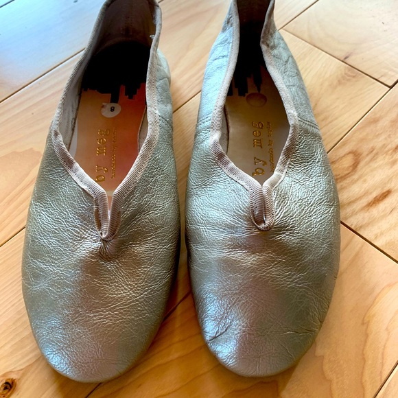 Handmade Gold Flats Size 8 - Picture 2 of 3